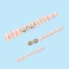 imageBABALAL Press on Toenails Short Pink Toenail Press Ons Square for Women French Tip Press on Toe Nails with Glue Bling Glitter Floral Heart Charm Fake Toenails Supplies 12 Sizes  24Pcs Toenails ArtANjzj216