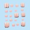 imageBABALAL Press on Toenails Short Pink Toenail Press Ons Square for Women French Tip Press on Toe Nails with Glue Bling Glitter Floral Heart Charm Fake Toenails Supplies 12 Sizes  24Pcs Toenails ArtANjzj201cow
