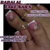 imageBABALAL Press on Toenails Short Pink Toenail Press Ons Square for Women French Tip Press on Toe Nails with Glue Bling Glitter Floral Heart Charm Fake Toenails Supplies 12 Sizes  24Pcs Toenails ArtANjzj204