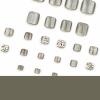 imageBABALAL Press on Toenails Short Pink Toenail Press Ons Square for Women French Tip Press on Toe Nails with Glue Bling Glitter Floral Heart Charm Fake Toenails Supplies 12 Sizes  24Pcs Toenails ArtANjzj206