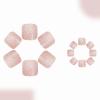 imageBABALAL Press on Toenails Short Pink Toenail Press Ons Square for Women French Tip Press on Toe Nails with Glue Bling Glitter Floral Heart Charm Fake Toenails Supplies 12 Sizes  24Pcs Toenails ArtANjzj215