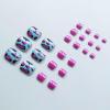 imageBABALAL Press on Toenails Short Pink Toenail Press Ons Square for Women French Tip Press on Toe Nails with Glue Bling Glitter Floral Heart Charm Fake Toenails Supplies 12 Sizes  24Pcs Toenails ArtANjzj214