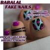 imageBABALAL Press on Toenails Short Pink Toenail Press Ons Square for Women French Tip Press on Toe Nails with Glue Bling Glitter Floral Heart Charm Fake Toenails Supplies 12 Sizes  24Pcs Toenails ArtANjzj214