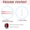 imageBABALAL Press on Toenails Short Pink Toenail Press Ons Square for Women French Tip Press on Toe Nails with Glue Bling Glitter Floral Heart Charm Fake Toenails Supplies 12 Sizes  24Pcs Toenails ArtANjzj204red