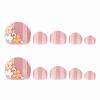 imageBABALAL Press on Toenails Short Pink Toenail Press Ons Square for Women French Tip Press on Toe Nails with Glue Bling Glitter Floral Heart Charm Fake Toenails Supplies 12 Sizes  24Pcs Toenails ArtANjzj206flower
