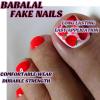 imageBABALAL Press on Toenails Short Pink Toenail Press Ons Square for Women French Tip Press on Toe Nails with Glue Bling Glitter Floral Heart Charm Fake Toenails Supplies 12 Sizes  24Pcs Toenails ArtANjzj204red