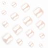 imageBABALAL Press on Toenails Short Pink Toenail Press Ons Square for Women French Tip Press on Toe Nails with Glue Bling Glitter Floral Heart Charm Fake Toenails Supplies 12 Sizes  24Pcs Toenails ArtANjzj205