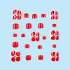 imageBABALAL Press on Toenails Short Pink Toenail Press Ons Square for Women French Tip Press on Toe Nails with Glue Bling Glitter Floral Heart Charm Fake Toenails Supplies 12 Sizes  24Pcs Toenails ArtANjzj204red