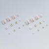 imageBABALAL Press on Toenails Short Pink Toenail Press Ons Square for Women French Tip Press on Toe Nails with Glue Bling Glitter Floral Heart Charm Fake Toenails Supplies 12 Sizes  24Pcs Toenails ArtANjzj207
