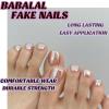 imageBABALAL Press on Toenails Short Pink Toenail Press Ons Square for Women French Tip Press on Toe Nails with Glue Bling Glitter Floral Heart Charm Fake Toenails Supplies 12 Sizes  24Pcs Toenails ArtANjzj205
