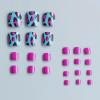 imageBABALAL Press on Toenails Short Pink Toenail Press Ons Square for Women French Tip Press on Toe Nails with Glue Bling Glitter Floral Heart Charm Fake Toenails Supplies 12 Sizes  24Pcs Toenails ArtANjzj214