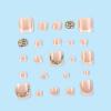 imageBABALAL Press on Toenails Short Pink Toenail Press Ons Square for Women French Tip Press on Toe Nails with Glue Bling Glitter Floral Heart Charm Fake Toenails Supplies 12 Sizes  24Pcs Toenails ArtANjzj216