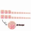 imageBABALAL Press on Toenails Short Pink Toenail Press Ons Square for Women French Tip Press on Toe Nails with Glue Bling Glitter Floral Heart Charm Fake Toenails Supplies 12 Sizes  24Pcs Toenails ArtANjzj211