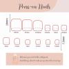 imageBABALAL Press on Toenails Short Pink Toenail Press Ons Square for Women French Tip Press on Toe Nails with Glue Bling Glitter Floral Heart Charm Fake Toenails Supplies 12 Sizes  24Pcs Toenails ArtANjzj211