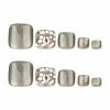 imageBABALAL Press on Toenails Short Pink Toenail Press Ons Square for Women French Tip Press on Toe Nails with Glue Bling Glitter Floral Heart Charm Fake Toenails Supplies 12 Sizes  24Pcs Toenails ArtANjzj206