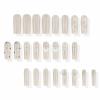 imageBABALAL Purple Press on Nails Long Square Fake Nails Butterfly Design Glue on Nails 3D Flower Charm Acrylic Nails 24Pcs Bling Squoval Luxury Full Cover False NailsCRJL07sliver
