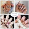 imageBABALAL Purple Press on Nails Long Square Fake Nails Butterfly Design Glue on Nails 3D Flower Charm Acrylic Nails 24Pcs Bling Squoval Luxury Full Cover False NailsCRJL08