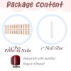 imageBABALAL Square Press on Cheetah French Tip Metallic Ball Charm Y2k Acrylic Flower Squoval Manicure Artificial Nails  24pcsANRb06