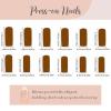 imageBABALAL Square Press on Cheetah French Tip Metallic Ball Charm Y2k Acrylic Flower Squoval Manicure Artificial Nails  24pcsANRb08