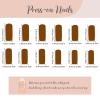 imageBABALAL Square Press on Cheetah French Tip Metallic Ball Charm Y2k Acrylic Flower Squoval Manicure Artificial Nails  24pcsANRb09