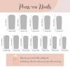 imageBABALAL Square Press on Cheetah French Tip Metallic Ball Charm Y2k Acrylic Flower Squoval Manicure Artificial Nails  24pcsANRb10