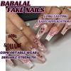 imageBABALAL Square Press on Cheetah French Tip Metallic Ball Charm Y2k Acrylic Flower Squoval Manicure Artificial Nails  24pcsANRb12