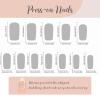 imageBABALAL Square Press on Cheetah French Tip Metallic Ball Charm Y2k Acrylic Flower Squoval Manicure Artificial Nails  24pcsANRb18