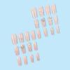 imageBABALAL Square Press on Cheetah French Tip Metallic Ball Charm Y2k Acrylic Flower Squoval Manicure Artificial Nails  24pcsANRb21