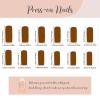 imageBABALAL Square Press on Cheetah French Tip Metallic Ball Charm Y2k Acrylic Flower Squoval Manicure Artificial Nails  24pcsANRb23