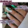 imageBABALAL Square Press on Cheetah French Tip Metallic Ball Charm Y2k Acrylic Flower Squoval Manicure Artificial Nails  24pcsANRb23