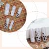 imageBABALAL Square Press on Cheetah French Tip Metallic Ball Charm Y2k Acrylic Flower Squoval Manicure Artificial Nails  24pcsANRb25