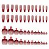 imageBABALAL Square Press on Nails Long ampamp Press on Toenails Matching Set  Red French Tip Fake Nails Press Nail Art Tips Glue on Nails Supplies Full Cover False Toe Nails Design 48Pcs DIY AcrylicANht104