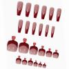 imageBABALAL Square Press on Nails Long ampamp Press on Toenails Matching Set  Red French Tip Fake Nails Press Nail Art Tips Glue on Nails Supplies Full Cover False Toe Nails Design 48Pcs DIY AcrylicANht104