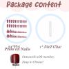 imageBABALAL Square Press on Nails Long ampamp Press on Toenails Matching Set  Red French Tip Fake Nails Press Nail Art Tips Glue on Nails Supplies Full Cover False Toe Nails Design 48Pcs DIY AcrylicANht102