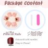 imageBABALAL Square Press on Toenails Short Fake Toenails and Fake Toenails with Nail Glue Sliver Glitter Glue on Nails 24pcs Acrylic Toenails with Diamond Designs False Toenails for Women and GirlsJZJA014heart