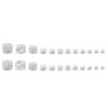 imageBABALAL Square Press on Toenails Short Fake Toenails and Fake Toenails with Nail Glue Sliver Glitter Glue on Nails 24pcs Acrylic Toenails with Diamond Designs False Toenails for Women and GirlsJZJA01