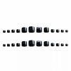 imageBABALAL Square Press on Toenails Short Fake Toenails and Fake Toenails with Nail Glue Sliver Glitter Glue on Nails 24pcs Acrylic Toenails with Diamond Designs False Toenails for Women and GirlsJZJA015black