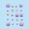 imageBABALAL Square Press on Toenails Short Fake Toenails and Fake Toenails with Nail Glue Sliver Glitter Glue on Nails 24pcs Acrylic Toenails with Diamond Designs False Toenails for Women and GirlsJZJA011b