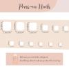 imageBABALAL Square Press on Toenails Short Fake Toenails and Fake Toenails with Nail Glue Sliver Glitter Glue on Nails 24pcs Acrylic Toenails with Diamond Designs False Toenails for Women and GirlsJZJA012d