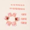 imageBABALAL Square Press on Toenails Short Fake Toenails and Fake Toenails with Nail Glue Sliver Glitter Glue on Nails 24pcs Acrylic Toenails with Diamond Designs False Toenails for Women and GirlsJZJA014heart