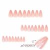 imageBABALAL Stiletto PressOn Nails  24Pc Almond Thick fake Nails GlueOns Brown Black Glitter Bling Acrylic Fall False NailsAND02