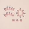 imageBABALAL Stiletto PressOn Nails  24Pc Almond Thick fake Nails GlueOns Brown Black Glitter Bling Acrylic Fall False NailsAND03