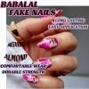 imageBABALAL Stiletto PressOn Nails  24Pc Almond Thick fake Nails GlueOns Brown Black Glitter Bling Acrylic Fall False NailsAND05