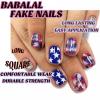 imageBABALAL Stiletto PressOn Nails  24Pc Almond Thick fake Nails GlueOns Brown Black Glitter Bling Acrylic Fall False NailsAND07