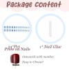 imageBABALAL Stiletto PressOn Nails  24Pc Almond Thick fake Nails GlueOns Brown Black Glitter Bling Acrylic Fall False NailsAND09