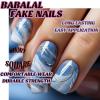 imageBABALAL Stiletto PressOn Nails  24Pc Almond Thick fake Nails GlueOns Brown Black Glitter Bling Acrylic Fall False NailsAND09