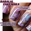 imageBABALAL Stiletto PressOn Nails  24Pc Almond Thick fake Nails GlueOns Brown Black Glitter Bling Acrylic Fall False NailsAND10
