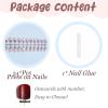 imageBABALAL Stiletto PressOn Nails  24Pc Almond Thick fake Nails GlueOns Brown Black Glitter Bling Acrylic Fall False NailsAND15