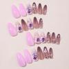 imageBABALAL Stiletto PressOn Nails  24Pc Almond Thick fake Nails GlueOns Brown Black Glitter Bling Acrylic Fall False NailsAND19