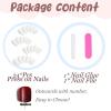 imageBABALAL Stiletto PressOn Nails  24Pc Almond Thick fake Nails GlueOns Brown Black Glitter Bling Acrylic Fall False NailsAND25